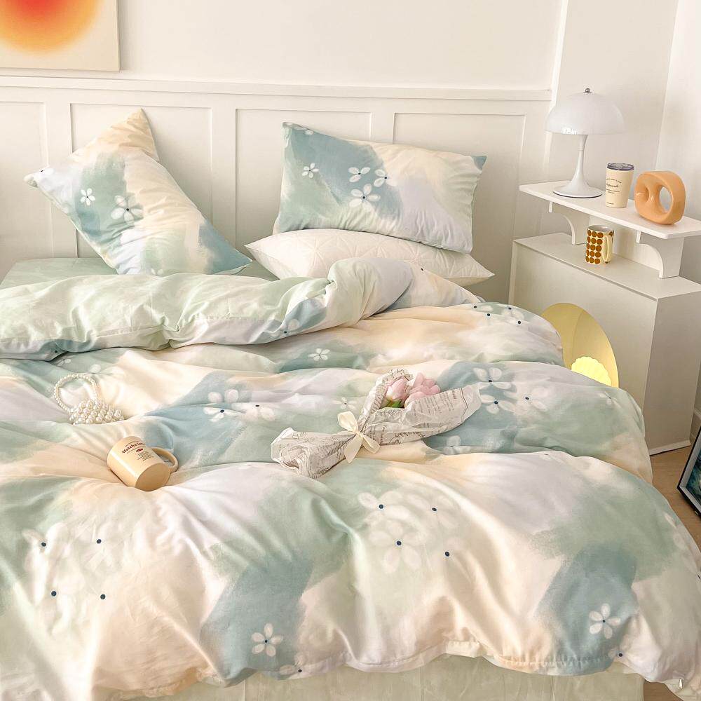 Sleeping good - naked four - piece sleeping in four - piece sleeping in wind flowers gradually changed girls in Korean spring and summer