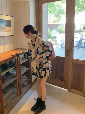 Rice Team oil painting shirt skirt