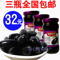 Three bottles of black olive soup Southern side dish Chaoshan Chaozhou Hakka local pickles under rice side dish