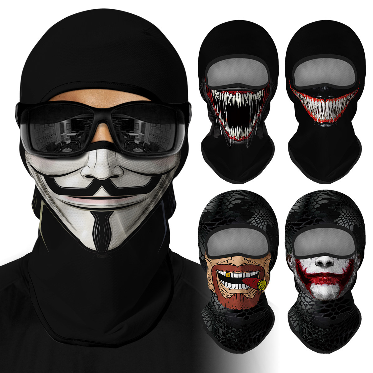 Full face sunscreen and windproof headgear men's ski motorcycle mask riding motorcycle quick-drying facial scarf scarf female face guinea