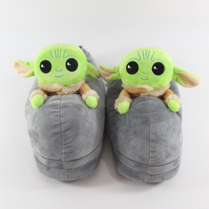 Cute Baby Yoda Plush Slippers Alien Autumn and Winter Home Boys' Toy Cotton Shoes Floor Slippers