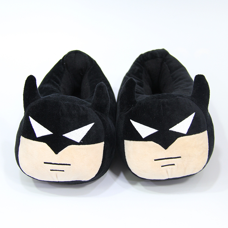 Marvel Cartoon Batman Superman Slippers Winter Plush Home Slippers for Men and Women with Heel Cover Cotton Slippers