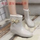 Giày mùa xuân và mùa thu giày nước giày nữ cao su không thấm nước giày nữ ống mưa người lớn giày trượt thời trang giày sinh viên phiên bản Hàn Quốc