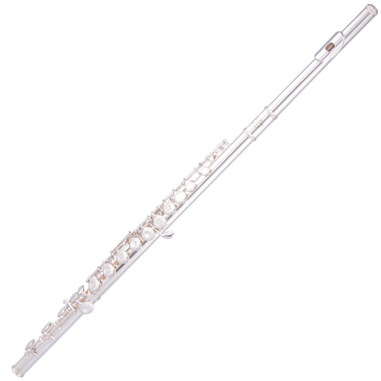 长笛纯银乐器958纯银笛头17孔开孔B尾法式按键专业通用考级