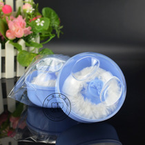 Baby comfortable puff box with puff Baby talcum powder box Baby powder box Prickly heat powder talcum powder box