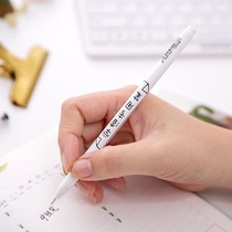 Korean cute creative text personality black core pen 0 5mm gel pen stationery for middle school students