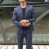 Fan quý ông 2017 thời trang mới England ya 痞 nam hoang dã phiên bản Hàn Quốc giản dị của họa tiết Slim suit phù hợp với thủy triều suit nam Suit phù hợp