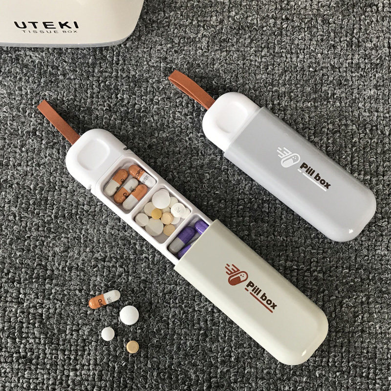 Portable Small Pill Box Pill Storage Box Mini Trumpet Portable Medicine Pill Packing Box