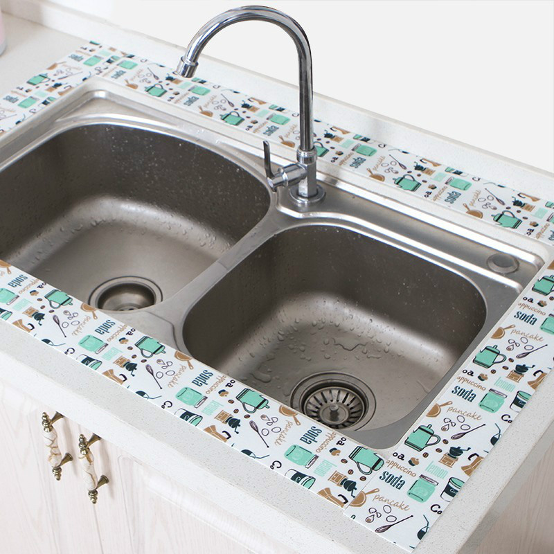 Kitchen Wash Basin Sink Edge Water Absorbent Waterproof Sticker Static Sticker Bathroom Wash Table Face Self-Adhesive Moisture patch