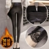 Quần da ren nữ 2018 mới thu đông mặc cộng với nhung dày đen bó sát eo cao pu leg legging da thời trang công sở nữ Khởi động cắt