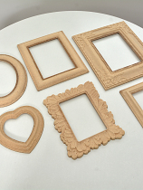 Coarse Adobe Carved Eurostyle Picture Frame Retro Wood Reliefs Photo Frame Medecchia Handpicked Photo Decoration Props Valley Beauty Pendulum