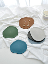 Morandi color frosted texture irregular profiled disc Jewelry Containing Pan table Decorative Photography Photo props