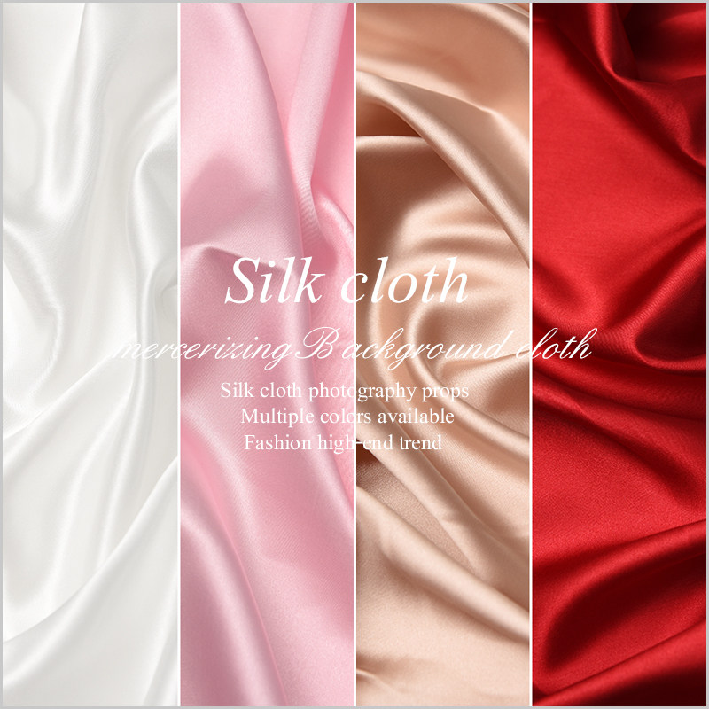 Ins mercerized cloth silk photography solid color background cloth jewelry jewelry cosmetics posing for photography photo props cloth