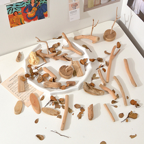 Natural original ecological driftwood round wood square wood branches rotten wood homestay decoration decoration photography photo props