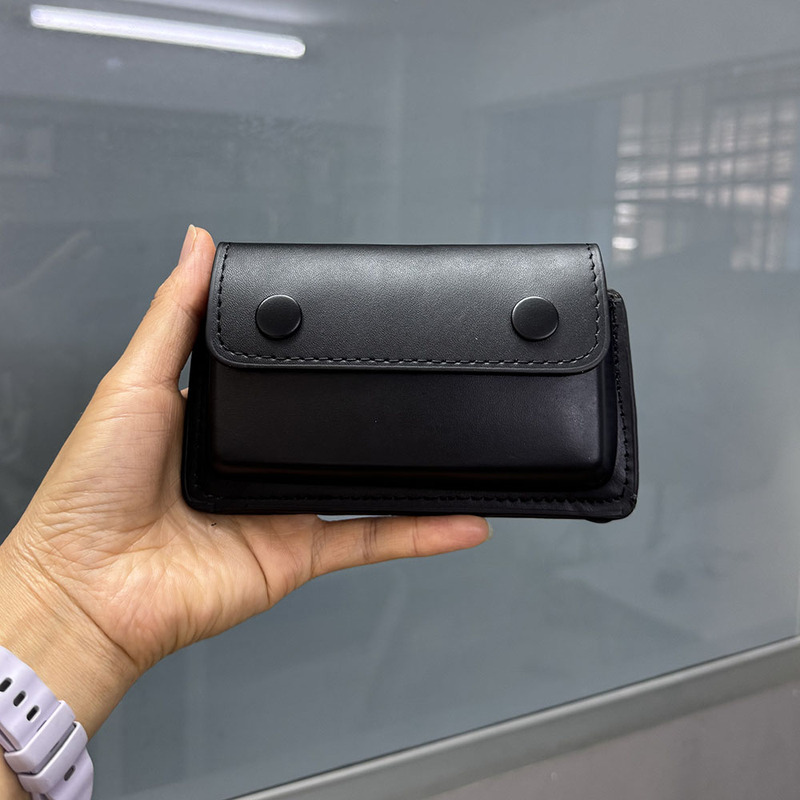Leather Single Pouch 5-Slot 97-1 Universal Belt Hanging Accessory Bag Horizontal Flip-Top Magazine Pouch 18.4 Magazine Holder