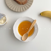 FCMJ 6 inch dessert bowl soup bowl Nordic ceramic retro creative Western Bowl ins tremble noodles bowl household Rice Bowl