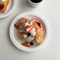 FCMJ Net red ins same white simple pure white ceramic plate dessert plate home dish Pat prop plate