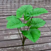 Single simulation small green dips Guanyin put green leaf bonsai plant wedding plastic flower decoration green plant