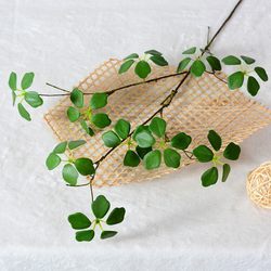 Single Artificial Lotus Leaf Branch, Fake Leaves, Chinese Zen Style Green Plant, Fake Flower, Fake Plant Decoration, Green Leaves