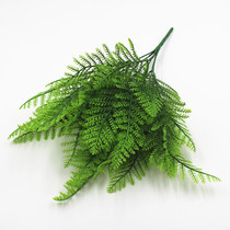 Single simulation flower small green plant to bunch green leaves Fern grass false flowers plastic grass Persian grass decorative false green leaves