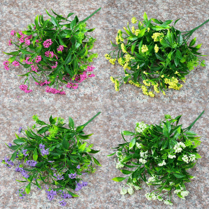 Single fake flower Plastic flower simulation bouquet Single bouquet Pastoral small fake flower Decorative flowers Dried flowers Silk flowers Flower arrangement Cloth flowers