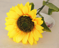 Single single head simulation sunflower fake flower simulation flower Plastic flower Floor simulation sun flower decorative flower Silk flower