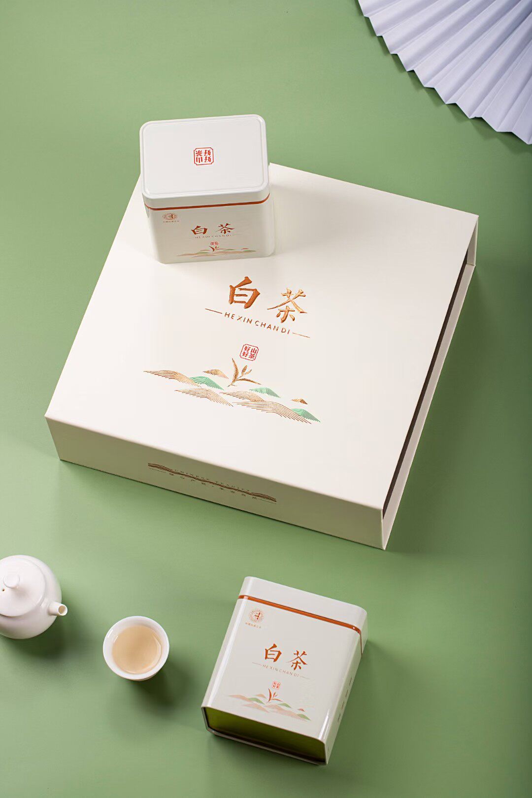 New 4 cans 500 gr 1 catty Angie white tea gift box packing empty gift box tea packaging the whole batch of hair