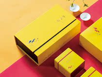 New 2 canned 250g half a catty Gold Tea Gold Bud empty gift box packaging tea gift packaging box