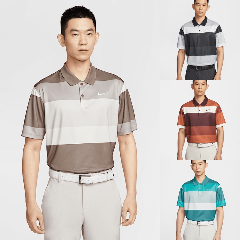 Nike/Nike Dri-Fit Men's Golf Sports Quick-Drying Striped Polo Shirt T-Shirt Short Sleeve Fz7449
