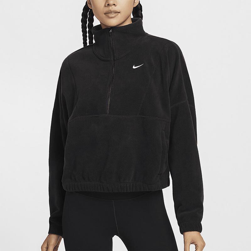 Authentic Nike/Nike Women's Autumn and Winter Polar Fleece Stand-Up Collar Half-Zip Sports Casual Sweatshirt Fv7956-010 Authentic Nike/Nike Women's Autumn and Winter Polar Fleece Stand-Up Collar Half-Zip Sports Casual Sweatshirt Fv7956-010