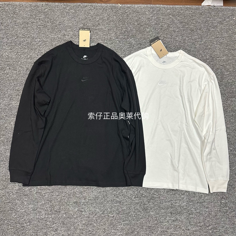Authentic Nike/Nike Men's Knitted Embroidered Loose-Fitting Sports Casual Heavyweight Long-Sleeved Pullover T-Shirt Do7391 Authentic Nike/Nike Men's Knitted Embroidered Loose-Fitting Sports Casual Heavyweight Long-Sleeved Pullover T-Shirt Do7391