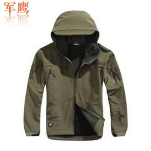 Outer Beach TAD SHARK SKIN Mengfowl Soft shell Assault Clothing Grab Suede Clothes Outdoor Men's Waterproof Pull Chain