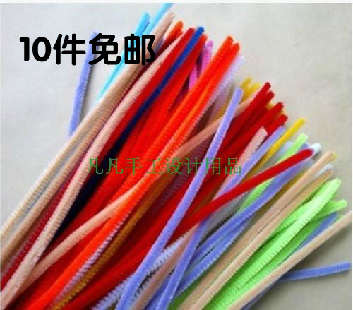 Color brush strip hair root twisting stick hair root strip diy handmade accessories 100 10 color woolen wire