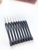 Shanghai brand crochet round tail Ebony handle hook needle pure hand precision throwing needle hand knitting material bag tool