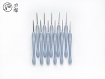 Shanghai brand crochet round tail non-slip plastic handle crochet needle fine throwing needle wool knitting material bag tool set
