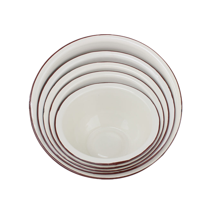 Deepen the enamel with freight insurance 】 【 soup bowl of soup basin mixing bowl of soup basin to fruit salad bowl