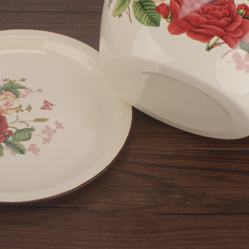 With cover With freight insurance 】 【 enamel flat basin large fresh rainbow such as bowl bowl mercifully oil soup tureen large soup bowl