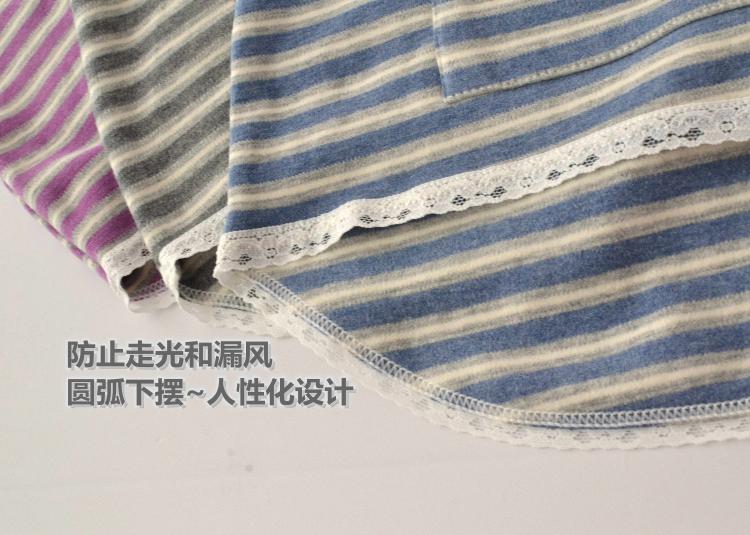 Tạp dề nữ bé cuộn bụng ấm vành đai thoáng khí cotton thiết kế bụng người lớn ấm áp cung mùa thu và mùa đông bộ lụa mặc nhà