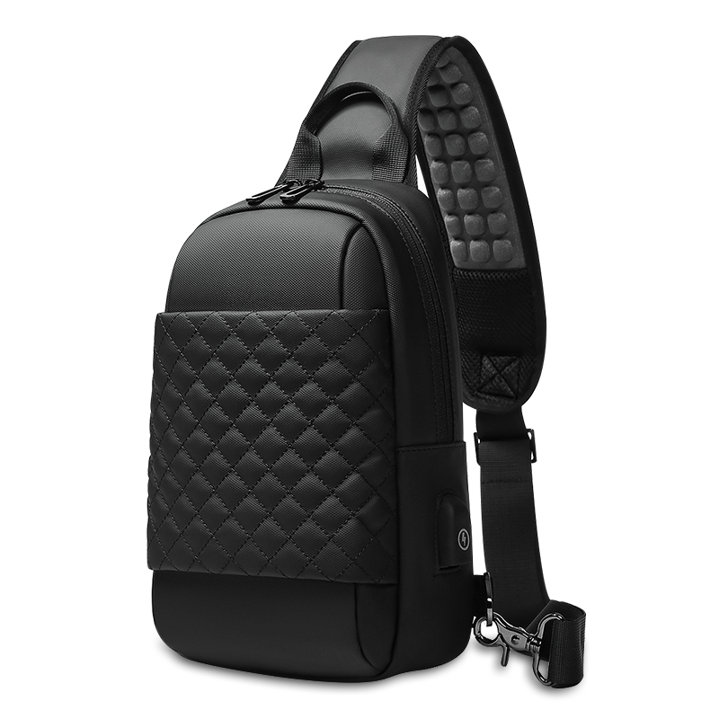 Chest Bag Men's Single Shoulder Bag Slanted Satchel men's bag Damp Fashion Casual Ipad small scapegoat Korean version chest front bag male