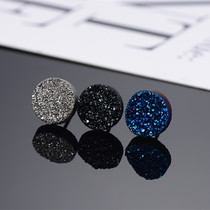 99 sterling silver stud earrings black single hipster women earrings 2021 new hipster men single retro crystal cluster earrings