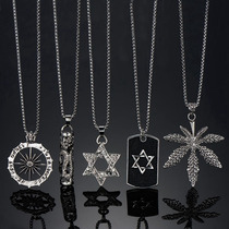 Necklace Boys fashion brand mens chain Necklace Jewelry pendant Hip hop net red accessories Cold wind street sweater chain