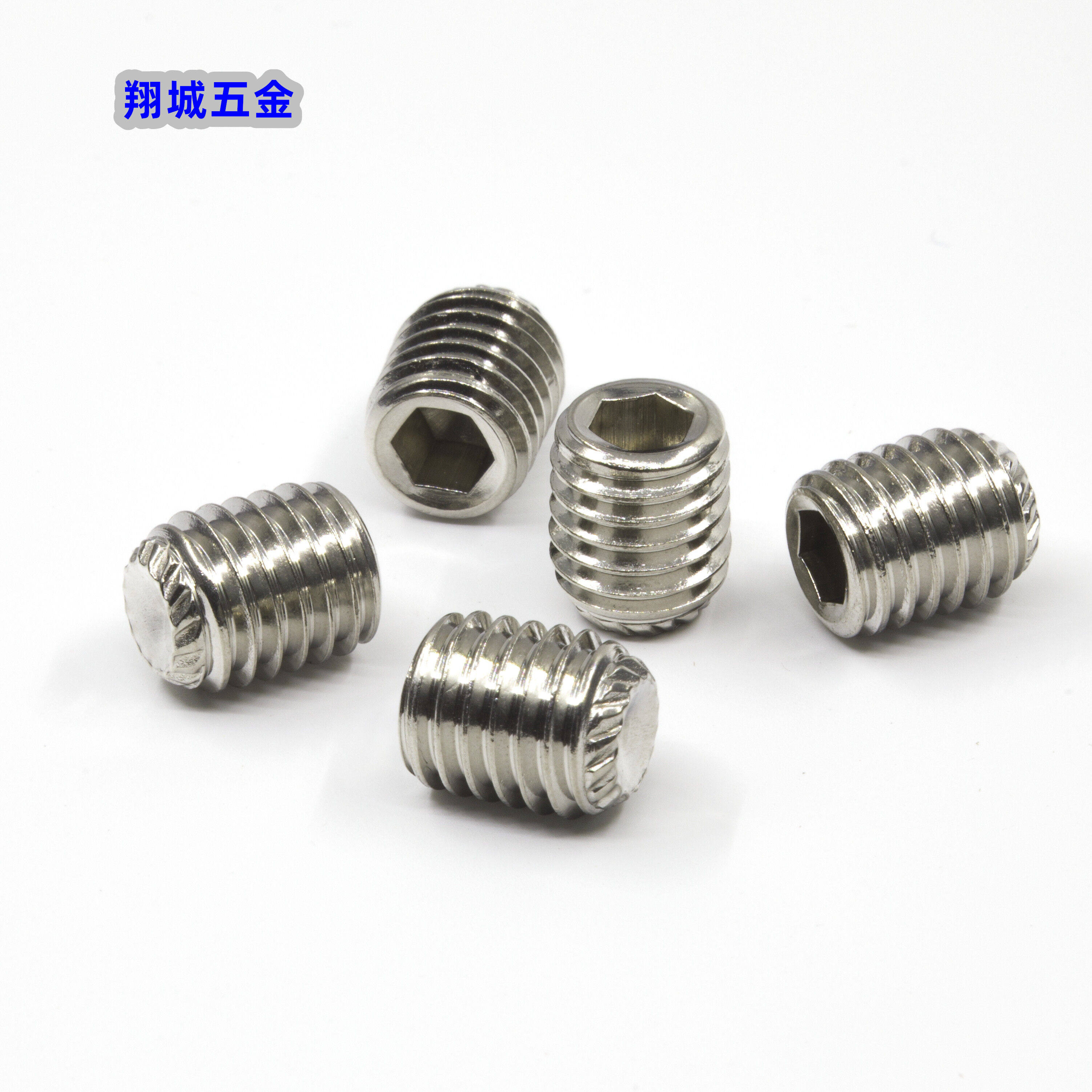 M5M6 stainless steel 304 recessed end rollaway with tight flower teeth without head screw stop-screw anti-slip inner hexagonal top wire