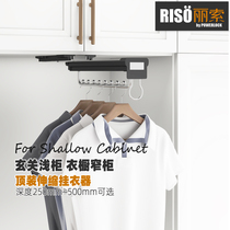 Overall Wardrobe Aluminum Alloy Closet Clothes Hanger Top Clothing Hanger Double Rail Damping 31 31 36 36 46 46 51