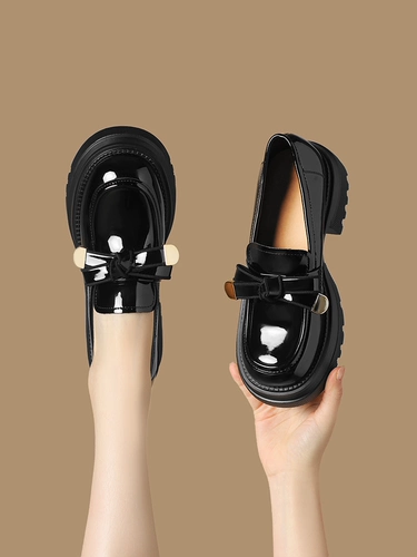 Лоферы, высокие туфли в английском стиле для кожаной обуви, обувь на платформе, из натуральной кожи, в британском стиле