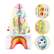 Baby boy toys 6-12 months puzzle building blocks 1-2-3 years old male girl baby taught around Pearl Baobao early