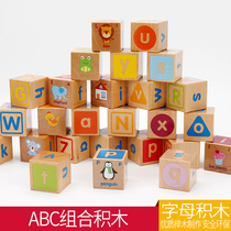 ABC Chunks Combo Building Blocks Children Puzzle Toys 1-2-year-old baby male and female child early teaching toy assembly