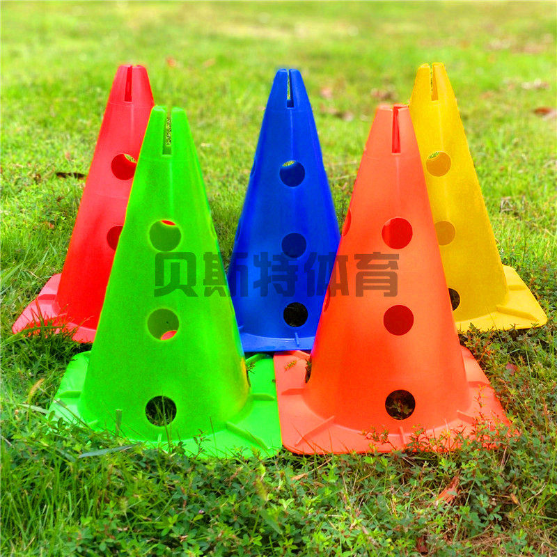 30cm football training equipment with hole logo barrel logo barrel basketball obstacle marker football equipment