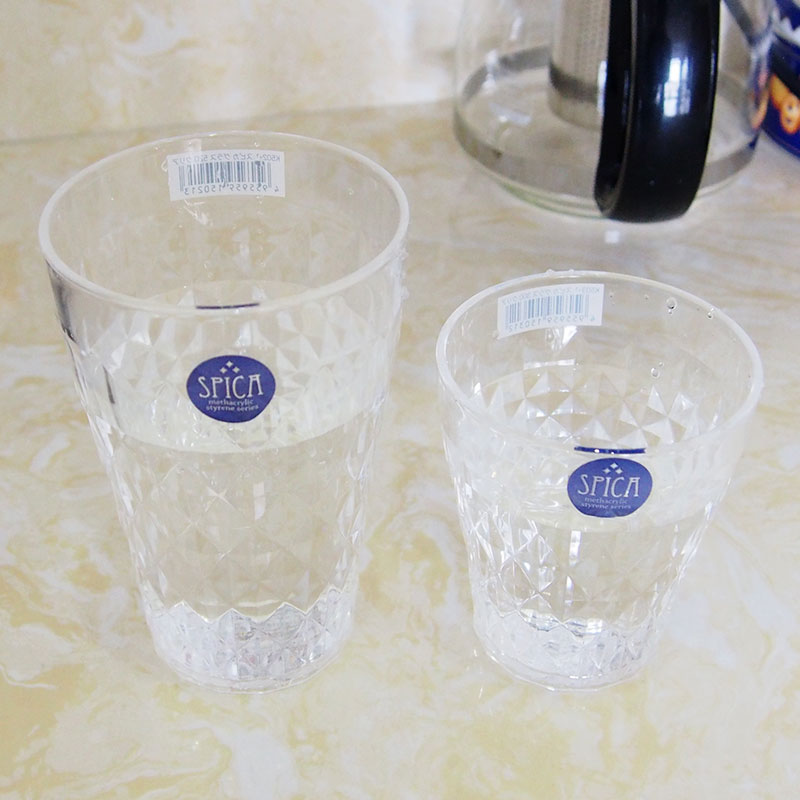 Nakaya Japan imports acrylic plastic transparent water glass home heat resistant beverage cup juice milk cup