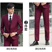 Мужской винный красный костюм+брюки