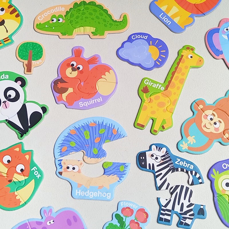 Children's Early Education Large 2-Piece Magnetic Puzzle Toy Educational Animal Alphabet Wall Stickers Whiteboard Kindergarten 1-3 Years Old